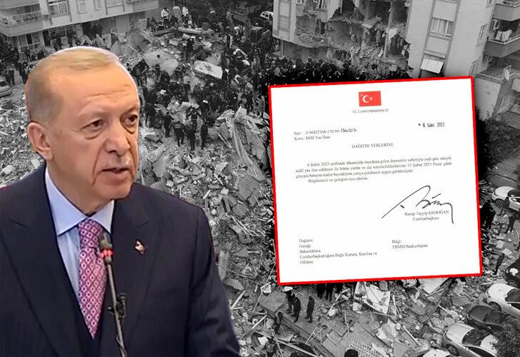 Son dakika | 7 gün milli yas ilan edildi! Cumhurbaşkanı Erdoğan duyurdu: Pazar günü gün batımına dek bayraklar yarıya çekilecek