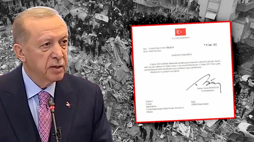 Son dakika | 7 gün milli yas ilan edildi! Cumhurbaşkanı Erdoğan duyurdu: Pazar günü gün batımına dek bayraklar yarıya çekilecek