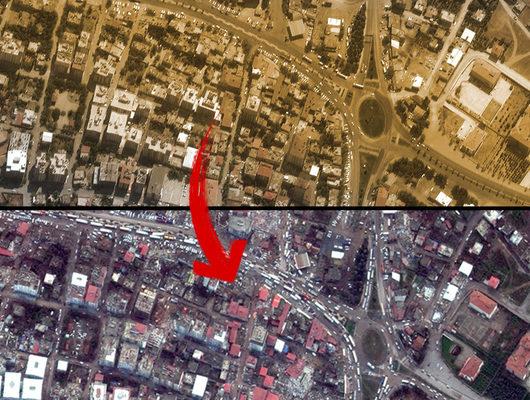 Kahramanmaraş'taki yıkım uydudan görüntülendi