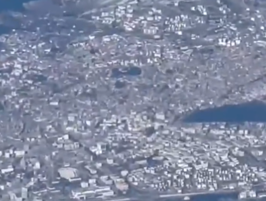 Depremin merkez üssünü uçaktan görüntüledi! “Şehrin yarısı yok”