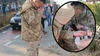 Büyük yıkımın ardından Minik Ayla'yı kurtaran komutan gözyaşlarına boğuldu! Okula gideceğim diyor ya...