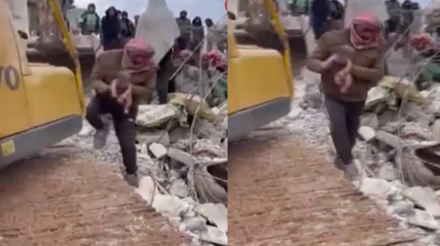 Enkaz altında doğmuştu! Mucize bebekten haber var! Ailesinden yaşayan bir tek o kaldı