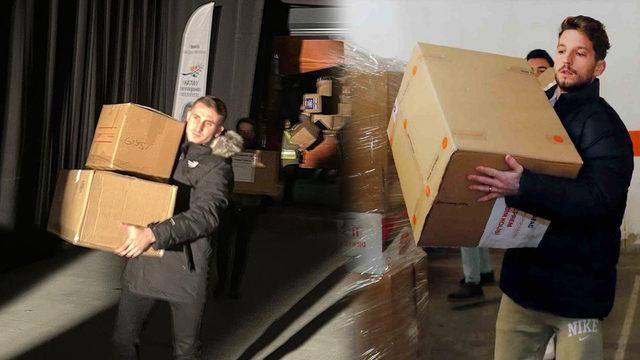 Galatasaray'da yardım çalışmaları sürüyor! Sarı-Kırmızılılar'da Mertens, Kerem, Erden Timur koli taşıdı