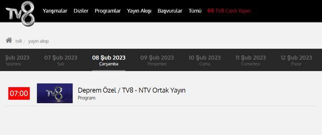 tv8 yayın akışı