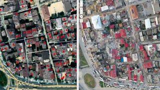 Uydu görüntüleri ve İHA'lar ile hasar tespit çalışması yapıldı! Depremin yarattığı yıkım gözler önüne serildi