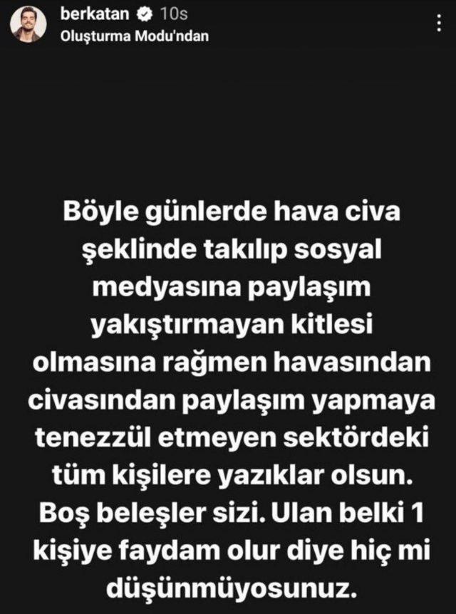 Gönül Dağı'nın yıldızı Berk Atan ünlü isimlere öfke kustu! 'Yazıklar olsun! Boş beleşler sizi!'