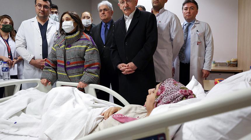 Kılıçdaroğlu çifti, Ankara'da depremzedeleri ziyaret etti