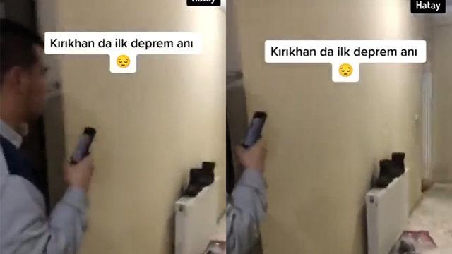 Hatay’da deprem anını anbean kaydetti! Korku dolu anlar kameralara yansıdı... “Allah’ım ne olur”