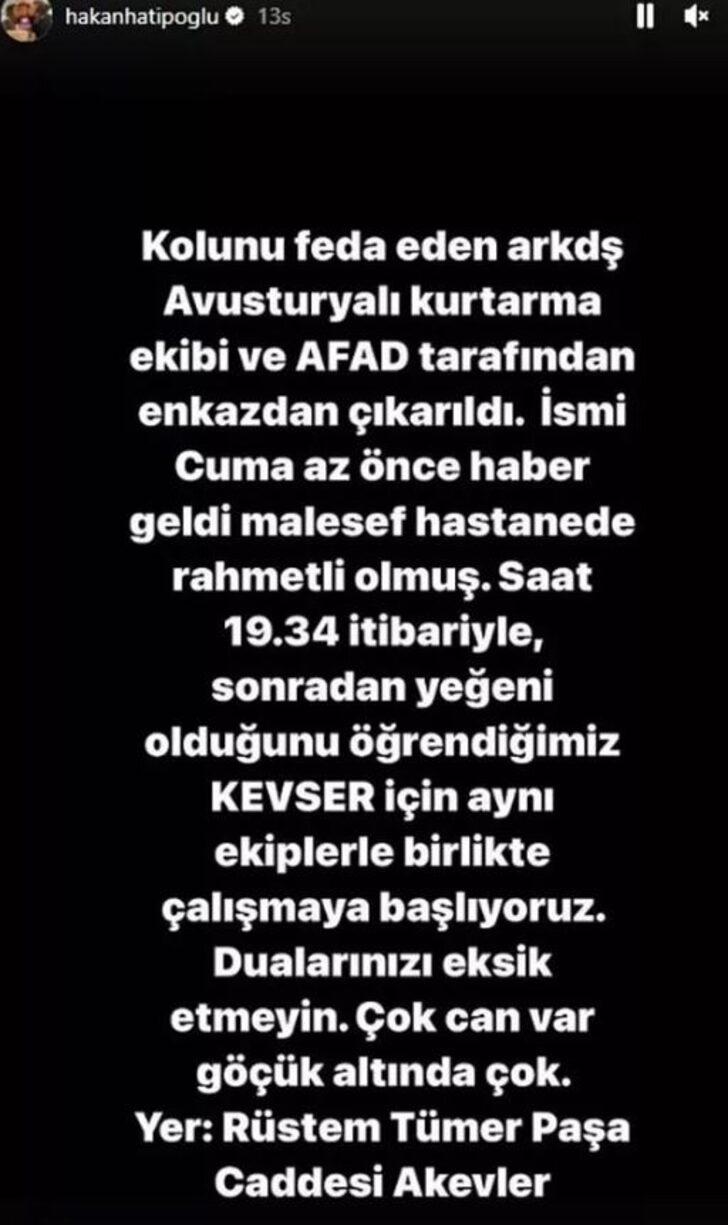 Hakan Hatipoğlu enkazdaki paylaşımıyla herkesi ağlattı! 'Çocuğu kurtarmak için kolunu kestiriyor' G2