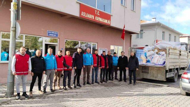 Aslanapa’dan deprem bölgesine erzak ve ekipman sevkiyatı devam ediyor