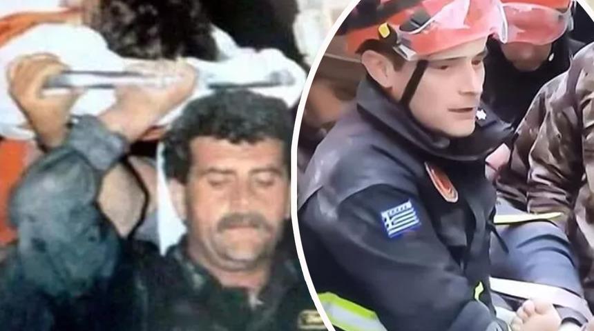 Babadan oğula kahramanlık! Babası 1995 depreminde hayatları kurtarmıştı... Oğlu 28 yıl sonra böyle hayat kurtardı