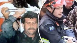 Babadan oğula kahramanlık! Babası 1995 depreminde hayatları kurtarmıştı... Oğlu 28 yıl sonra böyle hayat kurtardı