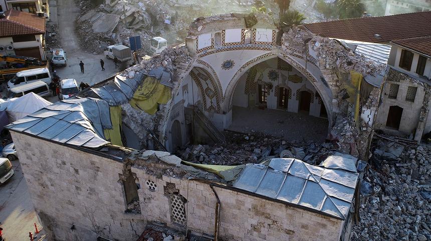 Deprem sonrası Antakya'daki 14 asırlık Habib-i Neccar Camisi de yıkıldı