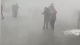 Toz bulutu çevreyi kapladı! Kahramanmaraş'taki deprem anına ait yeni görüntüler ortaya çıktı