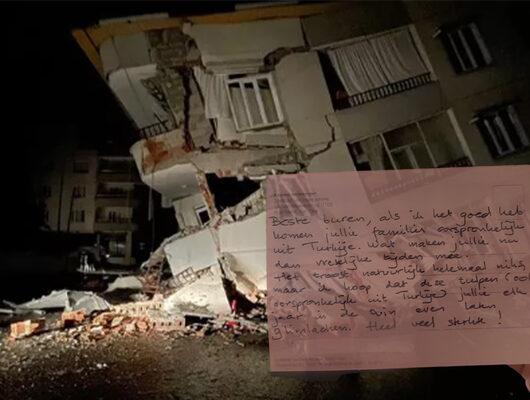 Hollandalı aileden Türk komşularına not! “Acılarınızı dindiremez ama..."
