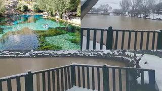 Bu görüntü depremin yaşandığı ilk gün kaydedildi! Dünyanın en berrak göllerinden biriydi, izleyenler gözlerine inanamadı