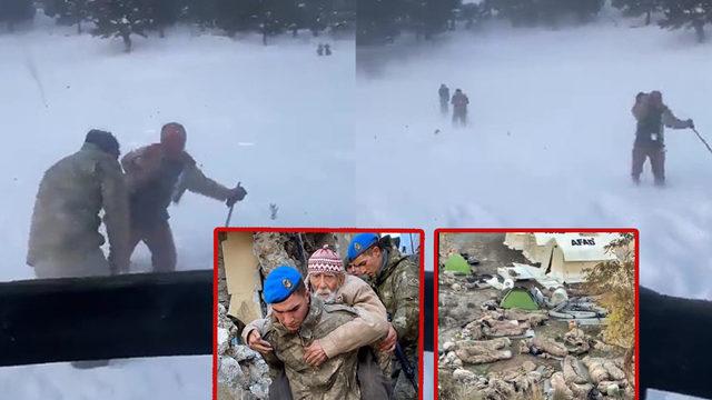 Herkes bu kareyi paylaşıyor: Karşısında Mehmetçik'i görünce gözyaşlarıyla sarıldı! Yerlerde uyuyorlar...