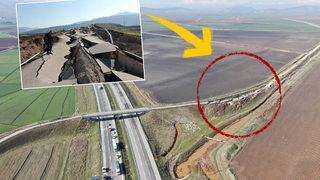 Yolda devasa çatlaklar! Yerle bir oldu... Günler sonra depremin merkezinde havadan görüntülendi