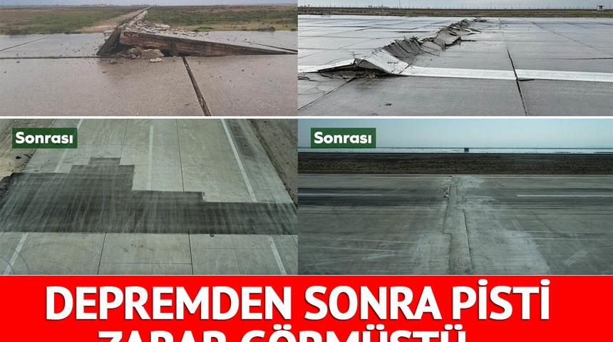 Depremde zarar görmüştü... Hatay Havalimanı hizmet vermeye başladı! Bakan Karaismailoğlu öncesi ve sonrası fotoğraflarını paylaştı