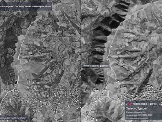 Depremin izleri uzaydan görüntülendi! Rus uydusu değişimi gözler önüne serdi