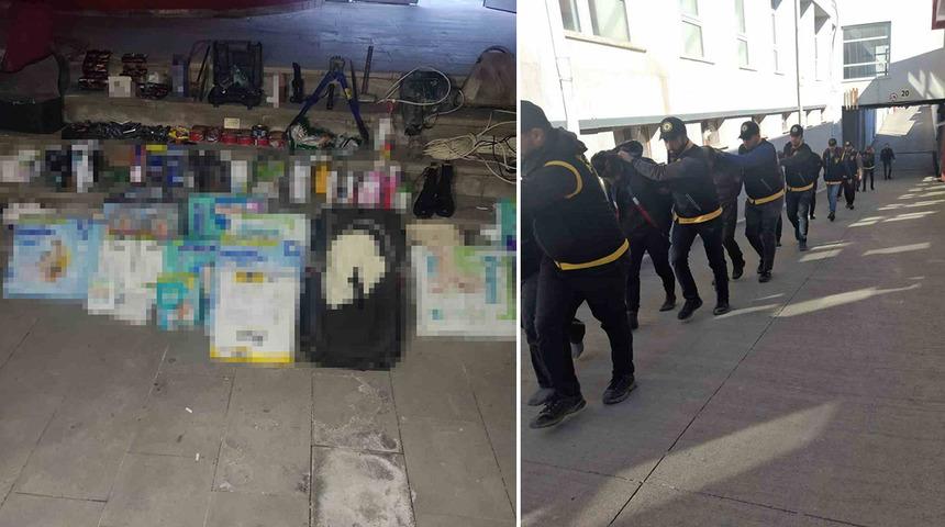 Depremzedelerin malzemesini çalan 10 hırsız tutuklandı