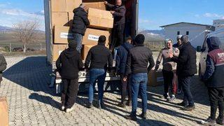 Bozüyük’ten giden 2 tır deprem bölgesine ulaştı