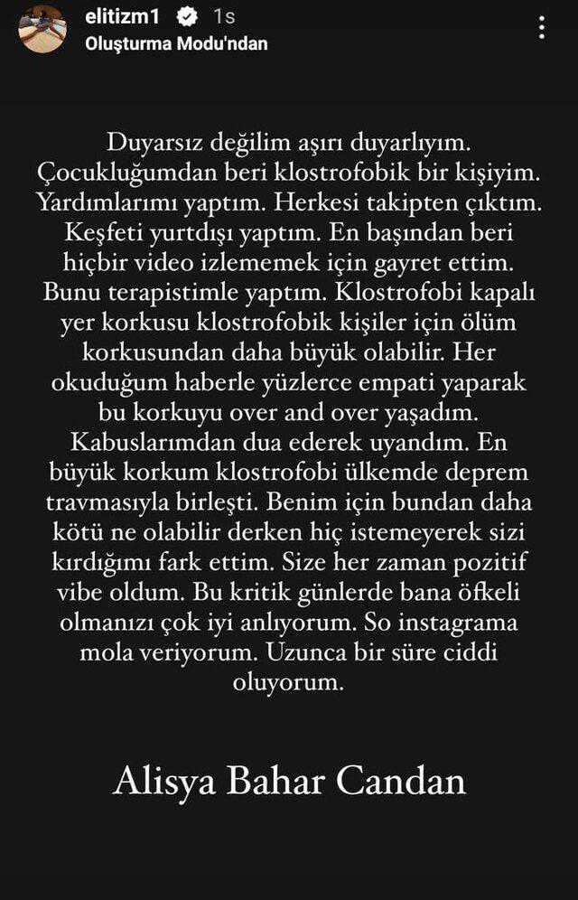 Deprem paylaşımıyla tepki çeken Bahar Candan'dan ilginç açıklama! 'Keşfeti yurt dışı yaptım'