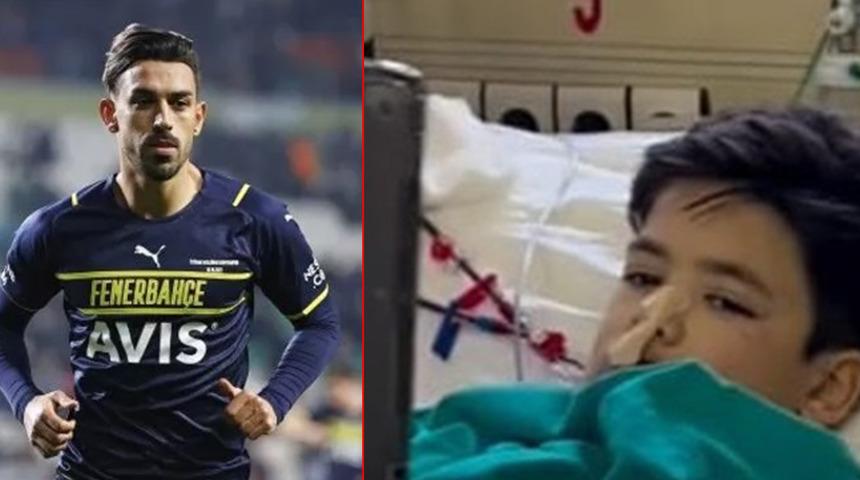 Fenerbahçe'nin yıldızı İrfan Can Kahveci'den minik depremzedeye manevi destek! Gözlerinde umut oldu