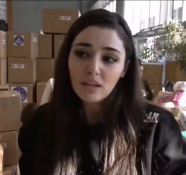 HANDE ERÇEL DEPREMZEDELERE YARDIMA KOŞTU