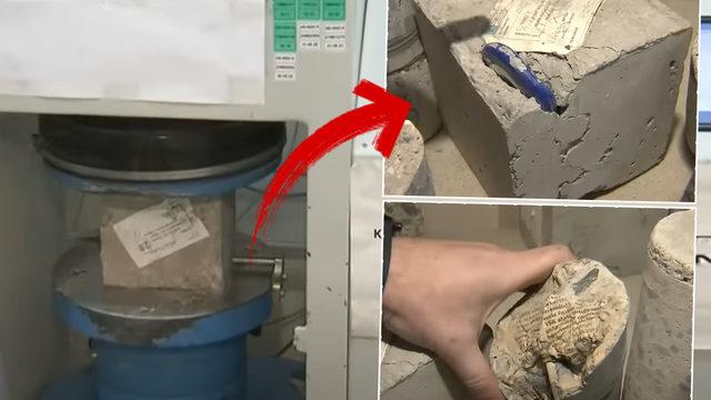 Binalardan alınan beton örnekleri şaşkına çevirdi! Betondan nazar boncuğu, gazete parçaları ve köpük çıktı…
