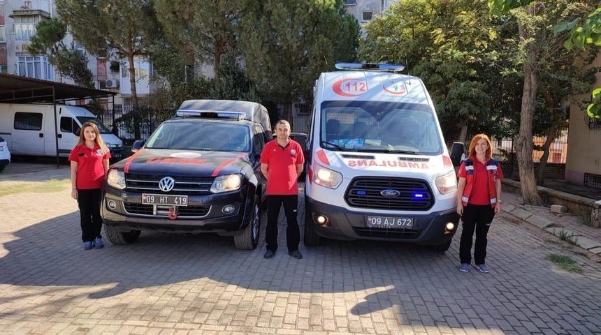 Aydınlı sağlık&ccedil;ılar, deprem b&ouml;lgesinde g&ouml;rev başında