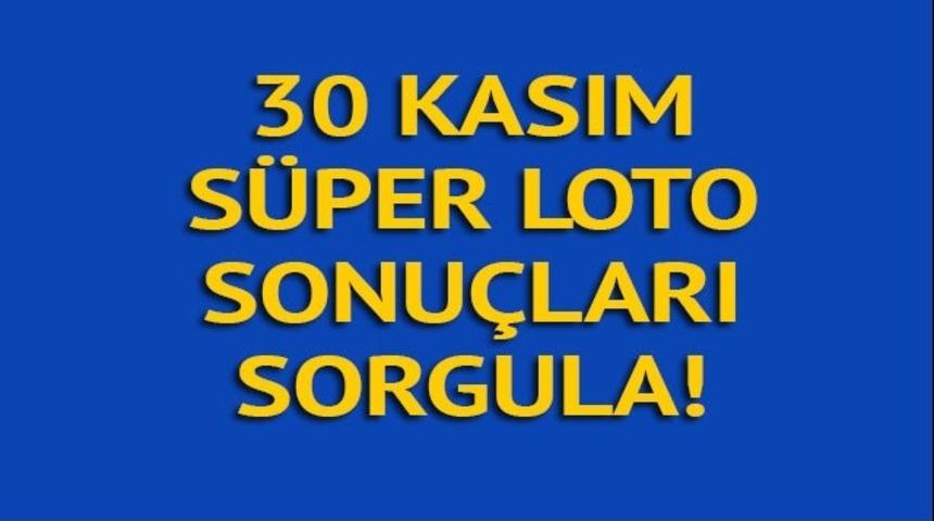S&uuml;per Loto sonu&ccedil;ları sorgula! Milli Piyango 30 Kasım S&uuml;per Loto sonucu-  4. kez devir etti!