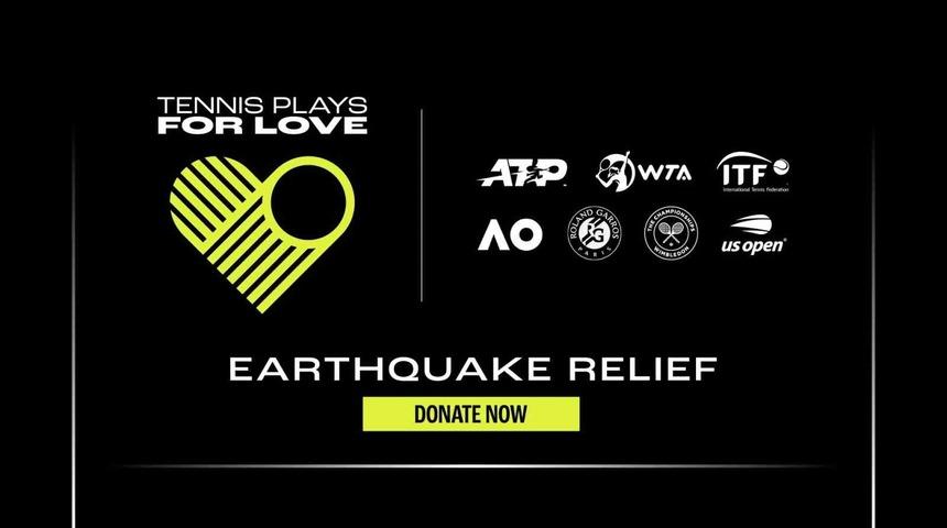 Dünya tenisi depremzedeler için birleşiyor