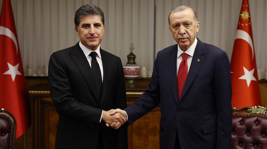 Cumhurbaşkanı Erdoğan, IKBY Başkanı Neçirvan Barzani'yi kabul etti