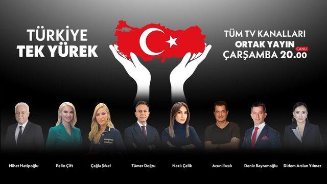 Türkiye Tek Yürek olacak! Türkiye Tek Yürek ortak yayın ile depremzedeler için yardım toplanacak