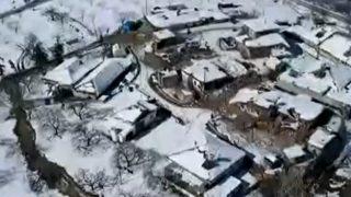 Deprem sonrasında dehşete düşüren görüntü! 16 kilometrelik dev yarık köyü ikiye böldü... Evler 2 metre aşağıya indi