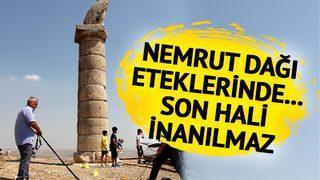 2 bin yıllık... Tonlarca ağırlıkta! Depremle yerle bir oldu 'Tokalaşma' sütunlarının son hali inanılmaz 