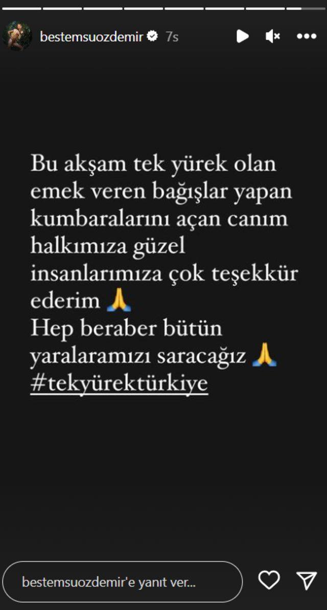 Hatay'dan dönüp Türkiye Tek Yürek yayına katılan Bestemsu Özdemir gözyaşlarını tutamadı! “Gecenin tek anlamlı karesi”