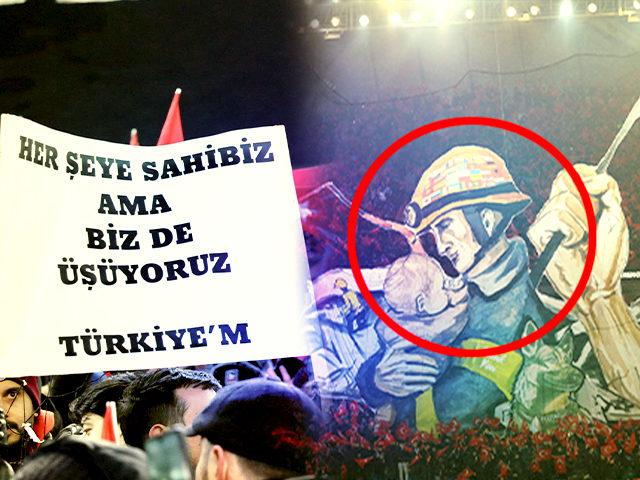 Trabzonspor Basel maçında tüyleri diken diken eden koreografi! 