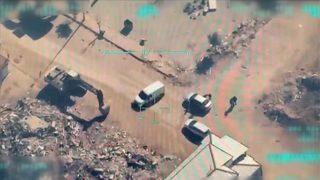 Enkazdan çaldıklarını araca koydular! Hırsızlık yaparken Bayraktar TB2 İHA'ya yakalandılar