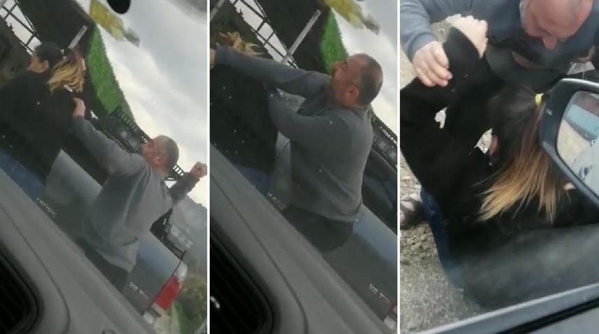 Depremzede kadına sokak ortasında tekme tokat dayak! O anlar kamerada