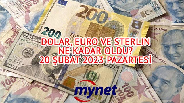DOLAR ne kadar? EURO kaç TL? İşte 20 Şubat 2023 Pazartesi dolar, euro ile sterlin fiyatlarında son durum ve canlı takip ekranı!