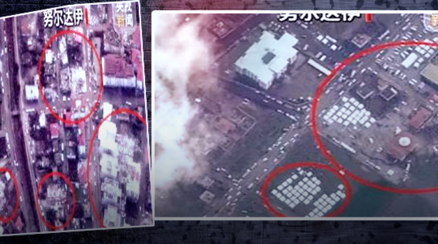 Depremin yarattığı yıkımın boyutunu Çin uyduları görüntüledi! Yerle bir olan binalar tek tek gösterildi