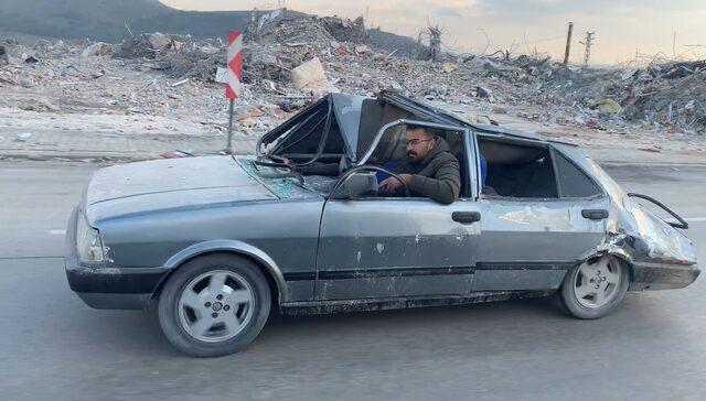 Enkaz altından çıkarılan araçla yolculuk - Genel - Gaziantep - Merkez