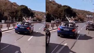 Düğün konvoyunda havaya ateş açan gelin 'pes' dedirtti! İstanbul'da kaydedildi