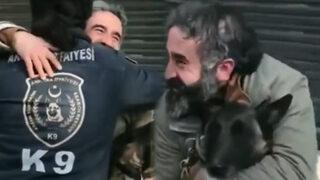 Günler sonra kendisini enkazdan kurtaran köpekle buluştu! Sarılarak teşekkür etti... “Beni kurtaran köpek...”