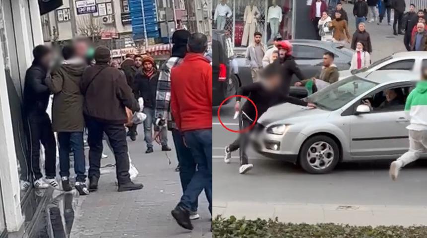 Cadde ortasında korkunç kavga! Tam sonlandı sanılırken yaptığı dehşete düşürdü: O anlar kamerada
