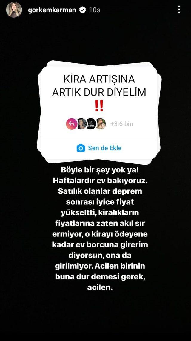 Sosyal medya fenomeni Görkam Karman ev kiralarına isyan etti! 'Fiyatlara akıl sır ermiyor!'