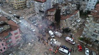 Hatay'daki depremin ardından bu sabah! Enkaz alanı havadan görüntülendi