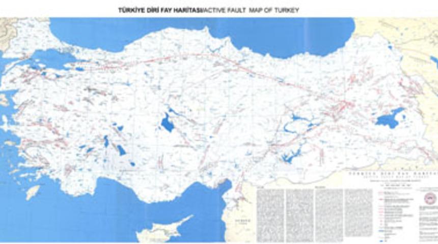 Türkiye'de 1.2.3. derecede riskli deprem bölgeleri hangileri? Doğu Anadolu fay hattı hangi illerden geçiyor? MTA yenilenmiş diri fay hattı haritası!